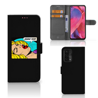 OPPO A54 5G | A74 5G | A93 5G Wallet Case met Pasjes Popart Oh Yes