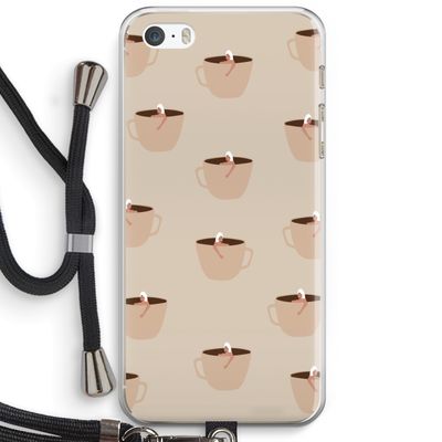 Morning coffee: iPhone 5 / 5S / SE Transparant Hoesje met koord