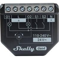 Shelly 2PM Gen4 Besturingsapparaat Bluetooth, WiFi, ZigBee