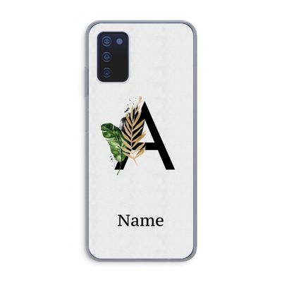 Charcoal Flora: Samsung Galaxy A03s Transparant Hoesje