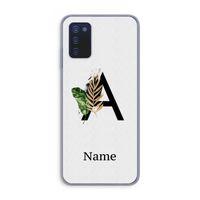 Charcoal Flora: Samsung Galaxy A03s Transparant Hoesje