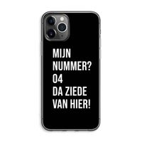 Da ziede van hier - Zwart: iPhone 11 Pro Max Transparant Hoesje