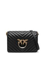 PINKO mini sac porté épaule à motif Love Birds - Noir