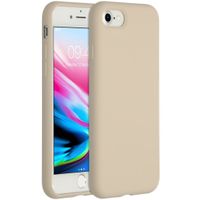 Accezz Liquid Silicone voor Apple iPhone SE (2022 / 2020) / 8 / 7 Telefoonhoesje Bruin - thumbnail