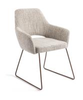 Jesper Home Eetkamerstoel 'Yanai' Slide Rose, kleur Caramel Grid