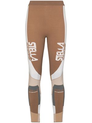 Stella McCartney legging en maille intarsia - Tons neutres