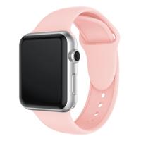 Dubbele klinknagels siliconen horloge Band voor Apple Watch serie 3 & 2 & 1 38mm (roze)