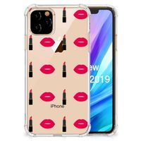 Apple iPhone 11 Pro Doorzichtige Silicone Hoesje Lipstick Kiss - thumbnail