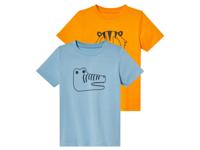 lupilu 2 kinder T-shirts (Blauw/geel, 86/92)