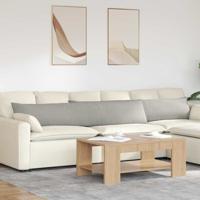 VidaXL Sofa kussens 2 stuks lichtgrijs 200 x 40 cm stof