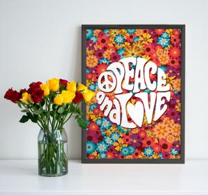 Vrede en liefde poster bloem