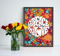 Vrede en liefde poster bloem
