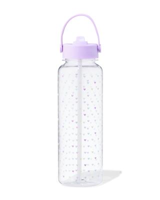 HEMA XXL Drinkfles Met Rietje 1150ml Hartjes