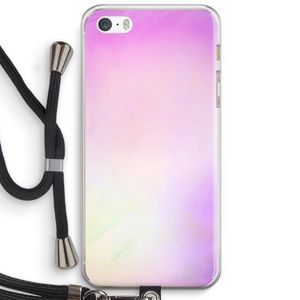 Flow mist pastel: iPhone 5 / 5S / SE Transparant Hoesje met koord