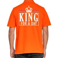 King for a day polo shirt oranje voor heren - Koningsdag polo shirts - thumbnail