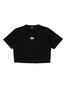 DSQUARED2 KIDS t-shirt à plaque logo - Noir