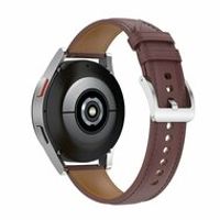 Luxe leren bandje - Donkerbruin - Samsung Galaxy Watch 6 - 40mm & 44mm