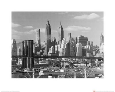 Kunstdruk Time Life Lower Manhattan Skyline 1948 40x50cm