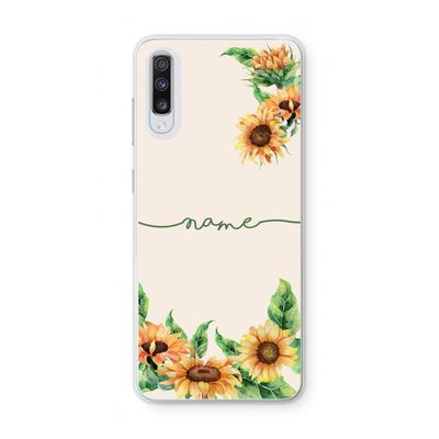 Zonnebloemen: Samsung Galaxy A70 Transparant Hoesje