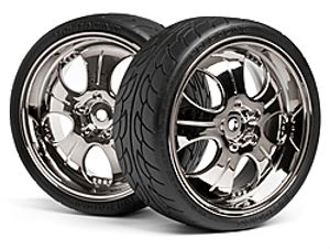 Mounted super low tread tire (black chrome/4pcs)