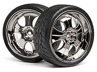Mounted super low tread tire (black chrome/4pcs)