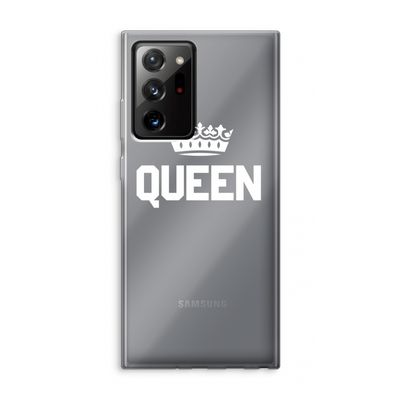 Queen zwart: Samsung Galaxy Note 20 Ultra / Note 20 Ultra 5G Transparant Hoesje