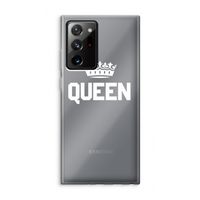 Queen zwart: Samsung Galaxy Note 20 Ultra / Note 20 Ultra 5G Transparant Hoesje