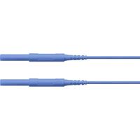 Schützinger Veiligheidsmeetsnoer Stekker 4 mm Stekker 4 mm 50.00 cm Blauw 1 stuk(s)