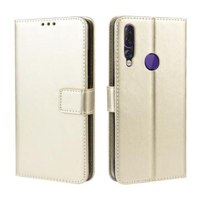 Retro Crazy Horse textuur horizontale Flip lederen draagtas voor Lenovo Z5S met houder & kaartsleuven & fotolijstjes (goud)