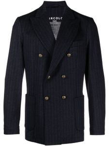 Circolo 1901 blazer rayé à boutonnière croisée - Bleu