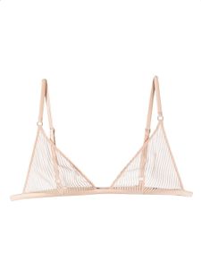 Kiki de Montparnasse soutien-gorge rayé en dentelle - Rose