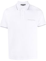 Corneliani polo en coton à manches courtes - Blanc