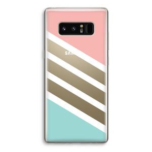 Strepen pastel: Samsung Galaxy Note 8 Transparant Hoesje