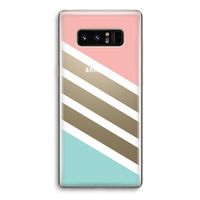 Strepen pastel: Samsung Galaxy Note 8 Transparant Hoesje