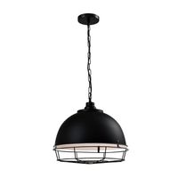 QUVIO Hanglamp rond met metal frame zwart - QUV5131L-BLACK - thumbnail