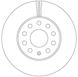 Remschijf TRW, Remschijftype: Geventileerd, u.a. für Seat, VW, Audi, Skoda