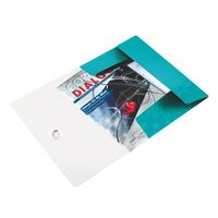 Leitz WOW elastomap met 3 kleppen, uit PP, ft A4, ijsblauw - thumbnail