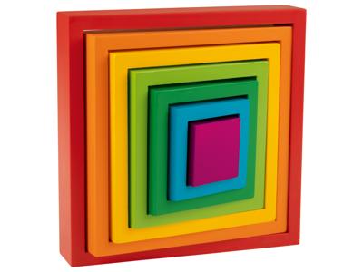 Playtive Houten speelgoed (Stapelvierkanten, 7 stuks)