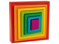 Playtive Houten speelgoed (Stapelvierkanten, 7 stuks)