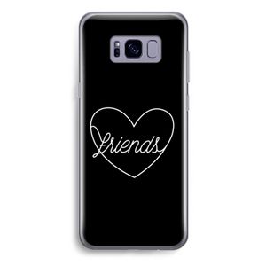 Friends heart black: Samsung Galaxy S8 Plus Transparant Hoesje