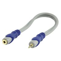 Jack verloopkabel 2,5mm plug naar 3,5mm socket 0.2m