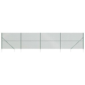 The Living Store Gaashek Groen 2x10m - Gegalvaniseerd staal met PVC-coating