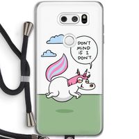 Unicorn: LG V30 Transparant Hoesje met koord