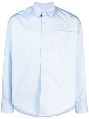 AMI Paris chemise à motif Ami de Coeur brodé - Bleu
