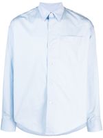 AMI Paris chemise à motif Ami de Coeur brodé - Bleu AMI Paris chemise à motif Ami de Coeur brodé - Bleu