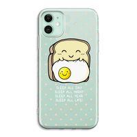 Sleep All Day: iPhone 11 Transparant Hoesje