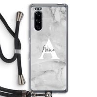 Ivory Marble: Sony Xperia 5 Transparant Hoesje met koord