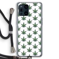 Weed: Oppo Find X3 Transparant Hoesje met koord
