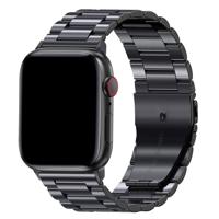 Apple Watch Kralen Stalen Schakel Band - Zwart - 44, 45, 46 & 49mm Apple Watch Kralen Stalen Schakel Band - Zwart - 44, 45, 46 & 49mm