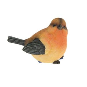 Decoratie Tuinbeeld vogeltje - kneu - polystone - 13 cm   -